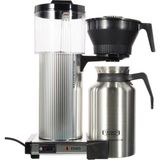 Frefly Store Moccamaster Filtre Kahve Makinesi Cdt, Paslanmaz Çelik Termoslu, Parlak Gümüş