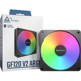 Frefly Store Montech GF120 V2 Argb 120MM Kasa Fanı - Şık ve Minimalist Tasarım, Yüksek Hava Akışı, Hidrolik Rulman, Sessiz Performans, Canlı Argb Aydınlatma, Siyah - 0-Bordo