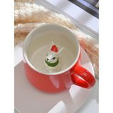 Frefly Store Mukko Home 3D Tavşan Biblo Sürpriz Porselen Kupa - 350 Ml, Şık ve Eğlenceli Tasarım,kırmızı - 00-Siyah - Beyaz