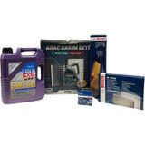Frefly Store Netex Premium Periyodik Bakım Seti Renault Clio Symbol 1461CC Dizel 65PS Model Yılı (2003-2009) (Liqui Moly 5W40 Motor Yağı, Bosch S3163 Hava Filtresi, M2039 Kabin Filtresi, P3336 Yağ Filtresi) - 0,21 lt - Afrika Cevizi Rengi