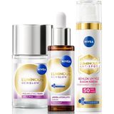 Frefly Store Nivea SPF50 LUMINOUS630 Leke Karşıtı Gündüz Yüz Kremi 40ML,SKIN Glow Aydınlatıcı Serum 30ML ve Tonik 100ML