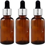 Frefly Store Nsb Herbals 30 ml Amber Yuvarlak Boş Cam Şişe/cam Damlalık/gümüş Renk Halkası/siyah Silikon Teat, Doldurulabilir, Uçucu Yağlar, Karışımlar, Kendin Yap Parfümleri Için Yeniden Kullanılabilir (3'lü - Acı Yeşil - 0 - 1 Yaş