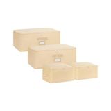 Frefly Store Ocean Home Textile 4'lü Bej Balıksırtı Hurç Set 2 Adet 30 x 22 x 18/2 Adet 52 x 28 x 21 cm - 001-Renkli