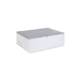 Frefly Store Ocean Home Textile Büyük Boy Gri Çizgili Stuff & Things Baza Altı Hurç 62 x 46 x 22 cm