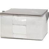 Frefly Store Ocean Home Textile Büyük Boy Pvc Pencereli Gri Çizgili Stuff & Things Hurç 60 x 43 x 35 cm - 001-Renkli