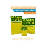 Frefly Store Opel Astra J ile Uyumlu 1.4 T Turbo Mann Filtre Bakım Seti 2010-2020 Hava+Yağ+Standart Polen