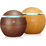 Frefly Store Orret Home 130 ml Hava Nemlendirici, Uçucu Yağ Aromaterapi Makinesi, Ev, Yatak Odası ve Ofis Için Yedi Renkli Işık ile Aroma Hava Difüzörü (Açık Kahve)