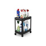 Frefly Store Orret Home 2 Katlı Tekerlekli Tezgah Altı Raf Organizer Düzenleyici Raf Ünitesi, Evye Altı Dolap Içi Düzenleyici, Mutfak Banyo Deterjanlık Şampuanlık Sebzelik,taşınabilir Saklama Rafı (Siyah)