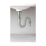 Frefly Store Orret Home 80 cm Krom Körüklü Lavabo Gider Borusu – Esnek Metal Lavabo Sifon Hortumu, Uzatılabilir Gider Borusu, Banyo ve Mutfak Lavaboları Için Dayanıklı Sifon Bağlantı Hortumu - Acı Yeşil