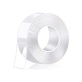 Frefly Store Orret Home Çift Taraflı Nano Bant Extra Güçlü Yeniden Kullanılanilir Silikon Bant Şeffaf 1 Metre