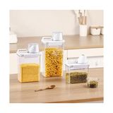 Frefly Store Orret Home Mika Sızdırmaz Ölçekli Deterjan ve Kuru Bakliyat Saklama Kabı, Çok Amaçlı, Gıda Güvenliği ve Hijyen Için Ideal, Mutfak ve Çamaşır Odası Düzenleyici (1100 Ml) - Abanoz