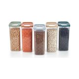 Frefly Store Orret Home Şeffaf Erzak Kabı Kapağı Süzgülü Saklama ve Düzenleme Kabı Plastik Gıda Saklama Kabı Bakliyat Makarna Un Şeker Saklama Kutusu 1 Adet (Asorti Renk) (2,4 Litre)