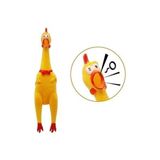 Frefly Store Öten Sarı Kauçuk Tavuk Köpek Oyuncağı, Sesli, 15 cm