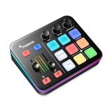Frefly Store Oyun Ses Mikseri, Pro-Preamp ile Ses Arayüzü, Rgb, Bluetooth, Canlı Yayın Için 48V Phantom Power, Podcasting, Içerik Oluşturma, Oyun Caster G1 Neo (Siyah)