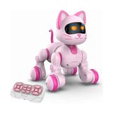 Frefly Store Oyuncak Uzaktan Kumandalı Şarjlı Sesli ve Işıklı Dokunma Algılama & Programlama Özellikli Sevimli Robot Kedi - Hareketli Oyuncak Kumandalı Kedi