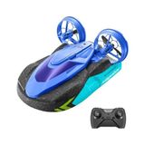 Frefly Store Oyuncak Uzaktan Kumandalı Şarjlı Suda ve Karada Giden Bot Tekne Alligator, Hem Suda Hem De Karada Gitme Özellikli, Kırmızı ve Mavi Renk Seçenekli, Rc Araç Tekne Bot, Havuz Göl Oyuncağı (Mavi)