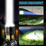 Frefly Store Peak PS-8002 Sensörlü Zoomlu Fesyonel 3000 Lümen X50 LED Usb'li Şarjlı Kafa Lambası [ A+++]