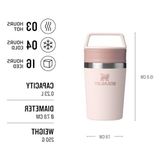 Frefly Store Pembe Kuvars Renk Seçeneği ile 0.23 Litre Kapasiteli Seyahat Termosu