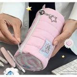 Frefly Store Pembe Renkli Kalemlik Çanta, Kırtasiye ve Makyaj Düzenleyici Rulo