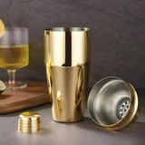 Frefly Store Perlotus Çelik Gold Kaplama 700 ml Kokteyl Shaker Karıştırıcı - 0,33 - 00-Siyah - Beyaz