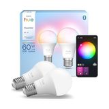 Frefly Store Philips Hue Essential 8W E27 806 Lumen Renkli Akıllı Ampul A60 (2'li Ekopaket) - 25.000 Saat Ampul Kullanım Ömrü [enerji Sınıfı D]
