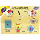 Frefly Store Playwood Ahşap Tutmalı Puzzle Mutfak Gereçleri