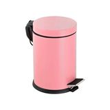 Frefly Store Premium Serisi 3 Litre Hacimli Paslanmaz Banyo-Mutfak Pedallı Çöp Kovası Pembe
