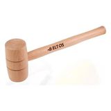 Frefly Store Profesyonel Ağaç Tokmak, El Yapımı, Doğal Ağaç, Ergonomik Saplı, Dayanıklı, Marangoz Tokmağı, Kuruyemiş Kırma, Mutfak, Zanaat ve Gemicilik Için Profesyonel Ahşap El Aleti, ⌀55 - 41 Delft Blue