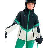 Frefly Store Quiksilver ERJTJ03512-PEAK Chıc Softshell Jk Siyah Desenli Kadın Waterproof Kayak Montu - 0-Gri - 0 - 1 Yaş