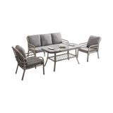 Frefly Store Rehome Capri Swing Pisa Üçlü Rattan Bahçe Balkon Oturma Grubu | Gri | 800