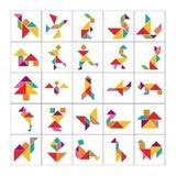 Frefly Store Renkli Zeka Oyunu ile Eğlenceli Tangram Seti (7 Parça)