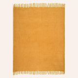Frefly Store Ropar Hardal Sarısı Akrilik Yün Koltuk Şalı 140X180 cm