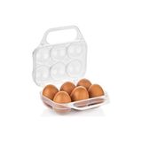 Frefly Store Saplı 6'lı Yumurta Taşıma Kutusu, Plastik Buzdolabı Için Yumurtalık Pikniklik Pratik Yumurta Taşıma Kabı (Şeffaf, 1 Adet)