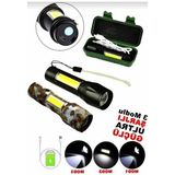 Frefly Store Şarjlı Ledli Polis El Feneri, 3W+1W Güçlü Aydınlatma ve USB Şarj - 0,7