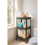 Frefly Store Sas Haus Flex Elite Pro 3 Katlı Mat Siyah Modüler Raf Ünitesi – Mutfak Rafı, Banyo Düzenleyici ve Organizer Siyah
