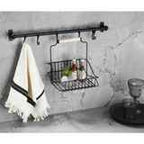 Frefly Store Sas Haus Gerate Ferforje Metal Sepet Askı ve Kanca - 00 Bordo