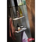 Frefly Store Sas Haus Ömür Boyu Paslanmaz Kristal Raf Banyo Düzenleyici Şampuanlık Krom-Beyaz Dşkkb