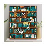 Frefly Store Sayılarla Boyama Tuval Seti Fırça Boya Dahil (Çıtalı) 40X50 cm - Harry Cat