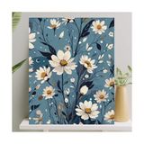 Frefly Store Sayılarla Boyama Tuval Seti Fırça Boya Dahil (Çıtalı) 40X50 cm - Papatya