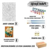 Frefly Store Sayılarla Boyama Tuval Seti, Vazo Temalı Fırça ve Boya Dahil - 41 Delft Blue