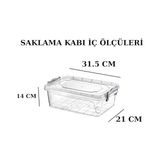 Frefly Store Şeffaf Plastik Dikdörtgen Erzak Saklama Kabı, Kapaklı ve Istiflenebilir
