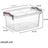 Frefly Store Şeffaf Plastik Saklama Kabı, 5 Litre Kapasite, Istiflenebilir