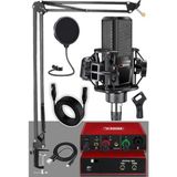 Frefly Store Ses Kartı ve Kondansatör Mikrofon Seti, Filtre ve Stand ile
