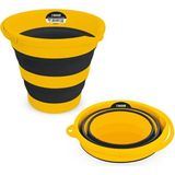 Frefly Store Sgs Katlanır Kova, Sarı ve Siyah, Silikon, 12 Litre, Taşınabilir ve Kompakt Tasarım - 0 - 199 ml - 000-Siyah