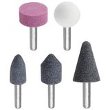 Frefly Store Sgs Mini Taşlama Seti, 5 Parça Zımpara Taşı, 6mm Sap, 22000 Rpm - Ahşap