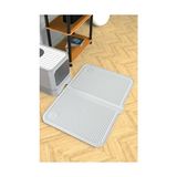 Frefly Store Silikon Kum ve Matı Havuzlu Yıkanabilir Kedi Tuvaleti Önü Kedi Kumu Paspası Büyük Boy 40X60 Gri