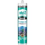 Frefly Store Silikon Mastik Aquarium, Balıklara Zarar Vermeyen Akvaryum Silikonu, Uv Dirençli Silikon Mastik, Elastikiyeti Yüksek Güçlü Yapıştırıcı, 1X280ML - 000-Siyah