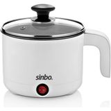 Frefly Store Sinbo SCO-5043 Çok Fonksiyonlu Buharlı Pişirici, 1 Litre, 400W, Cam Kapaklı, Buharda Sebze Pilav Makarna ve Yumurta Pişirme Özellikli Mini Elektrikli Pişirici - Ahşap - Bej