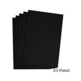Frefly Store Siyah Renkli Mukavva 35X50 cm 5’li Paket - 1.0 mm Kalınlık - Sunum, Pano ve Maket Yapımı Için Sert ve Dayanıklı Karton