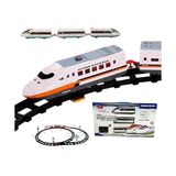 Frefly Store Solira Store - 40 Parça Pilli Işıklı Hızlı Tren Oyun Seti 308 cm Şalterli ve Kavisli Raylı Ağaç Işaretli Tren Seti - 0 Siyah - 1 - 1,5 Yaş